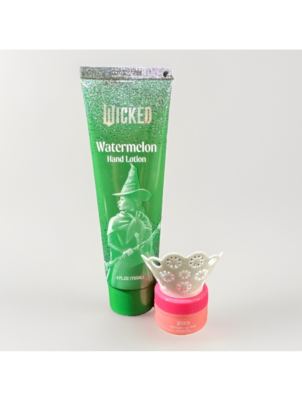 Wicked Elphaba Watermelon Hand Lotion 4 fl oz Set + Glinda Lip Balm NEW